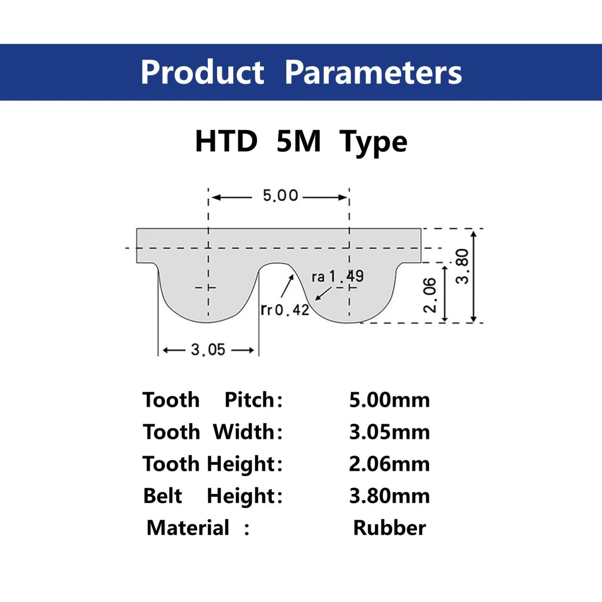 PXMEI HTD5M 835 Synchronous Timing Belt HTD835-5M