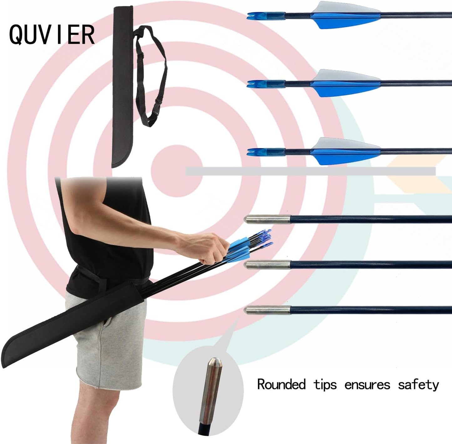 45" Youth Bow and Arrows Set for Kids 8-12 Teens Recurve Archery Beginner Gift Longbow Kit, Outdoor Hunting Play
