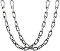 2 Pack Stainless Steel Gate Chain Lock, 5/32" x 28" Latch with Carabiners