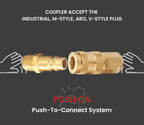 Brass 1/4 Inch NPT High Flow Air Coupler and Plug Kit