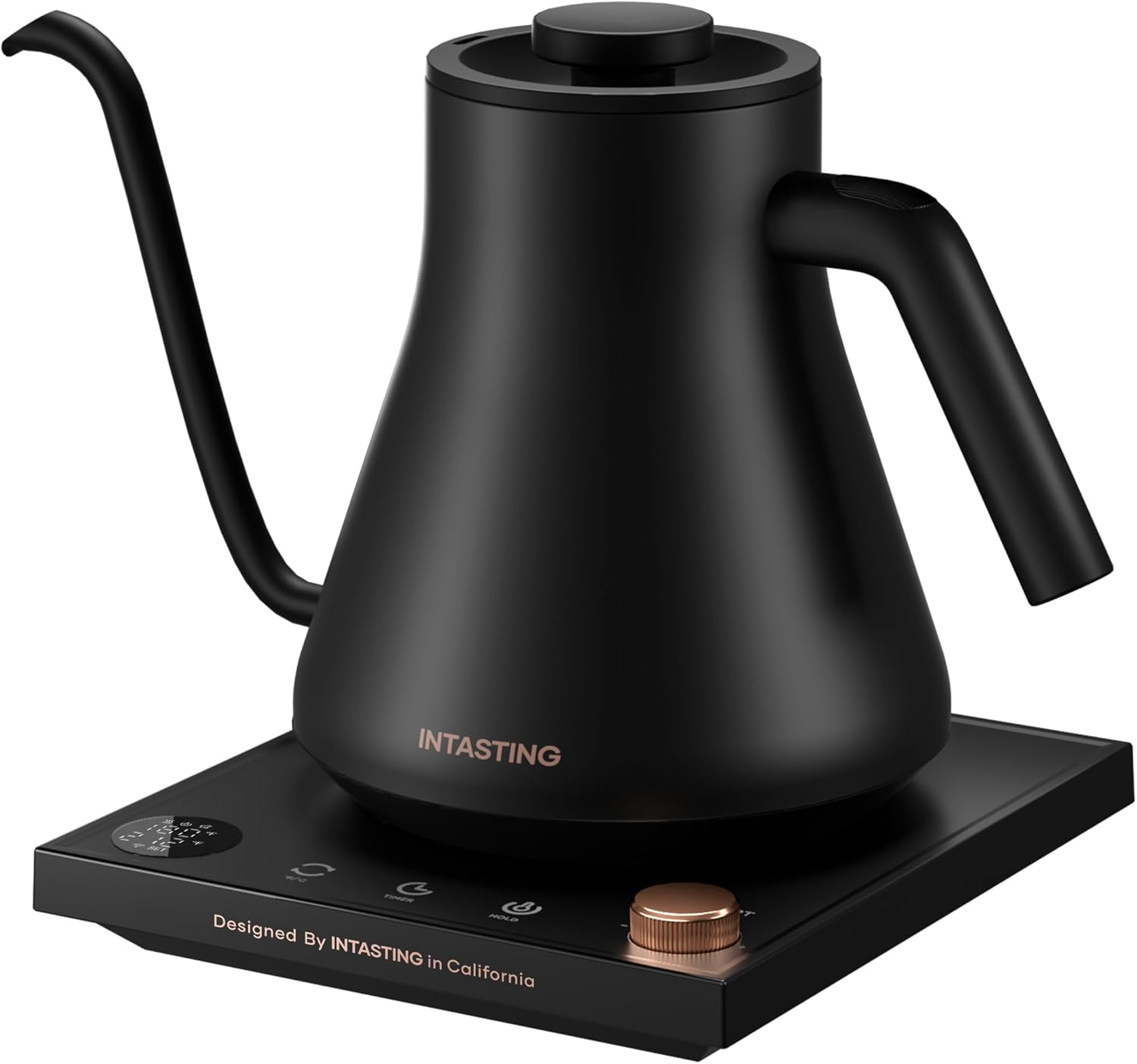 Gooseneck Electric Kettle, Temperature Control | Stainless Steel Inner, 1200W Quick Heating, for Pour Over Coffee