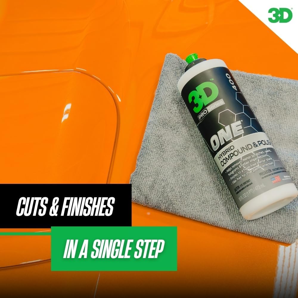 One Car Scratch & Swirl Remover Hybrid Rubbing Compound & Polish Buffing Compound for True Paint Correction 16oz Made