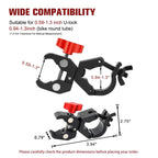 U-Lock Holder Clamp for Kryptonite, Metal Mount, Fits 0.94-1.3" Frames
