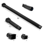 Black-2pack Rain Gutter Downspout Extensions Flexible, Drain Downspout Extender,Down Spout Drain Extender, Gutter
