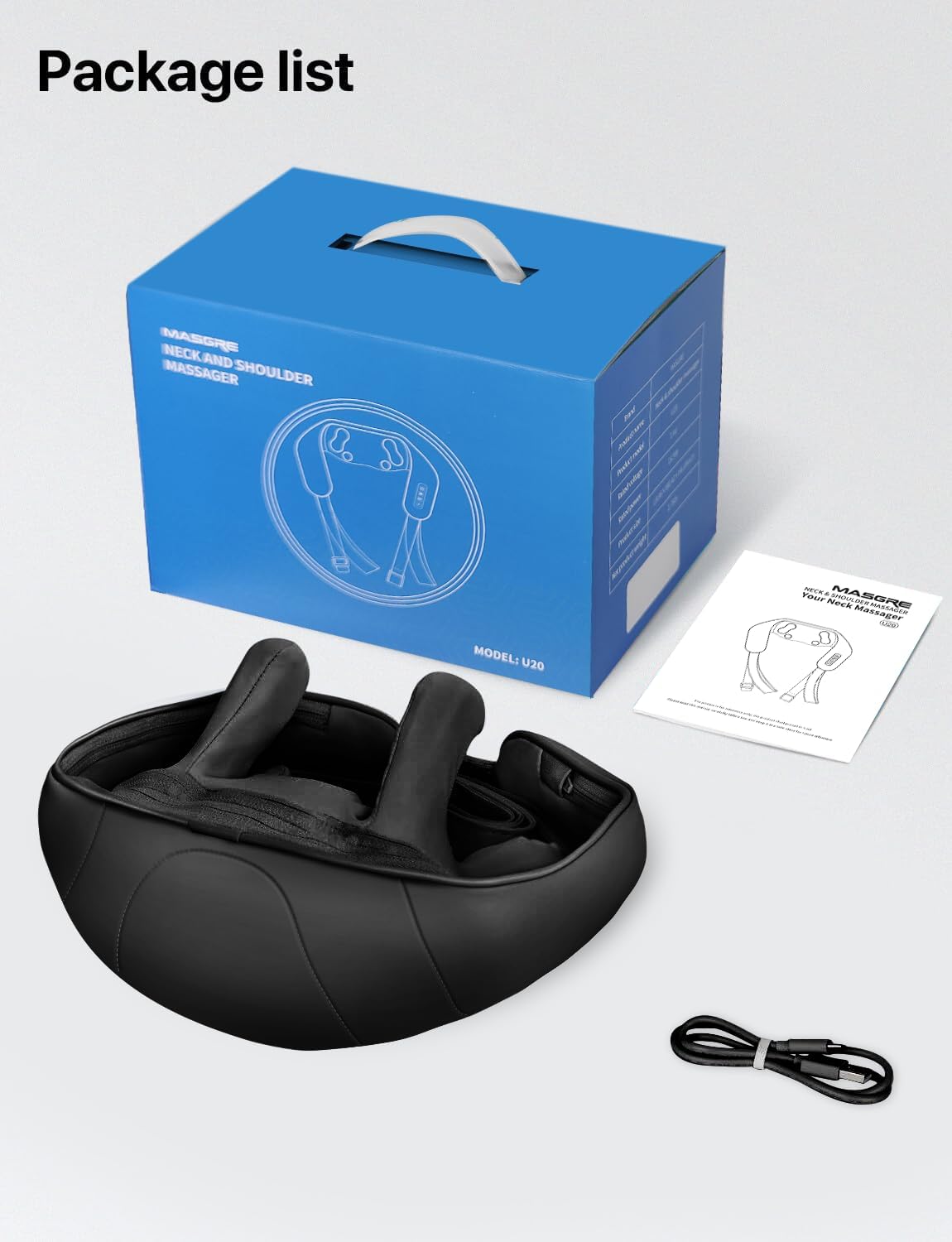 Cordless Neck Massager with Heat, Shiatsu Neck and Back Massager for Pain Relief Deep Tissue, Electric 3D Kneading
