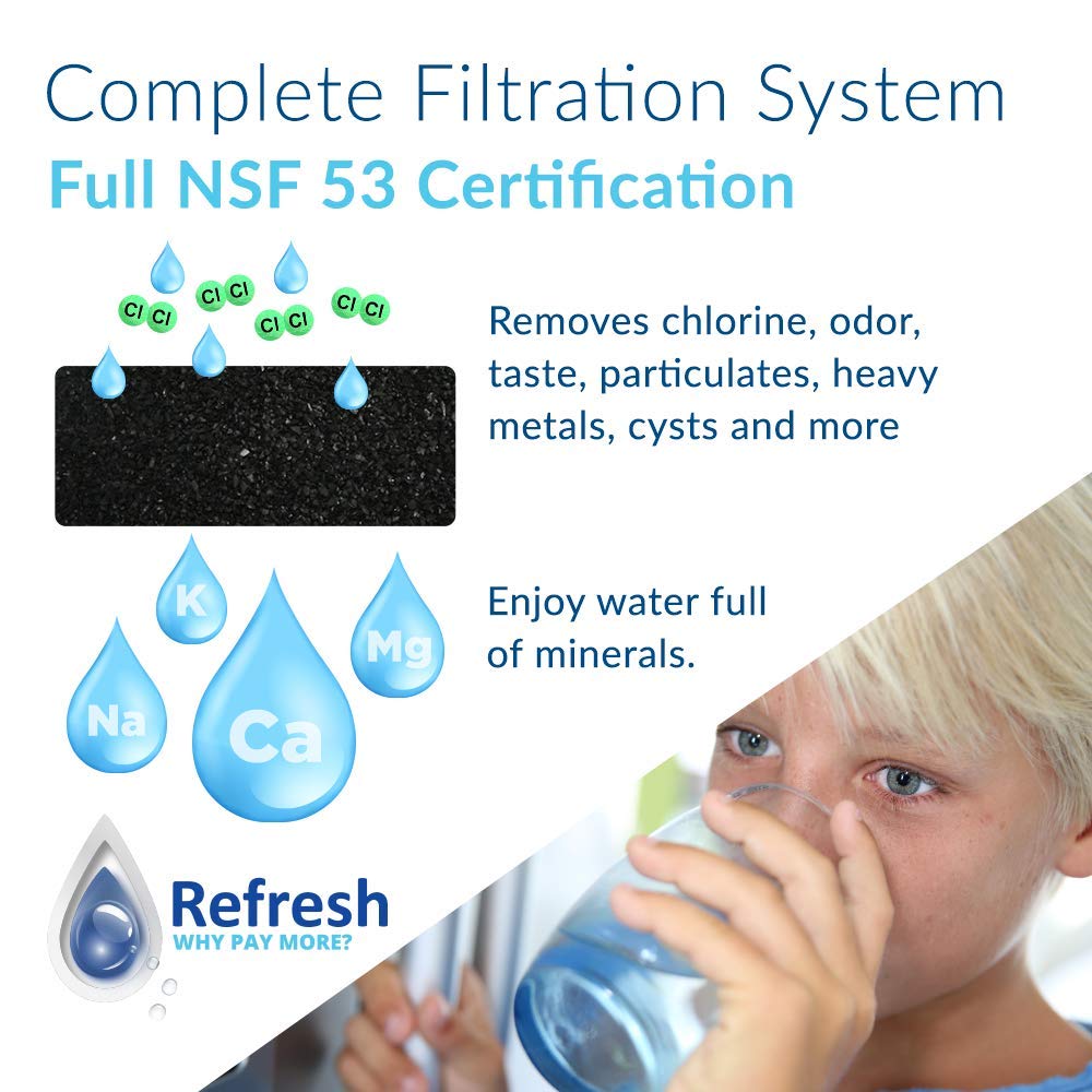 Refresh Plus Refrigerator Water Filter Replacement for GE MWF, MWFP, 3-Pack