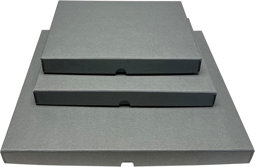 Clamshell Archival Storage Box, 18.5x24.5x1.75 Inch, Gray