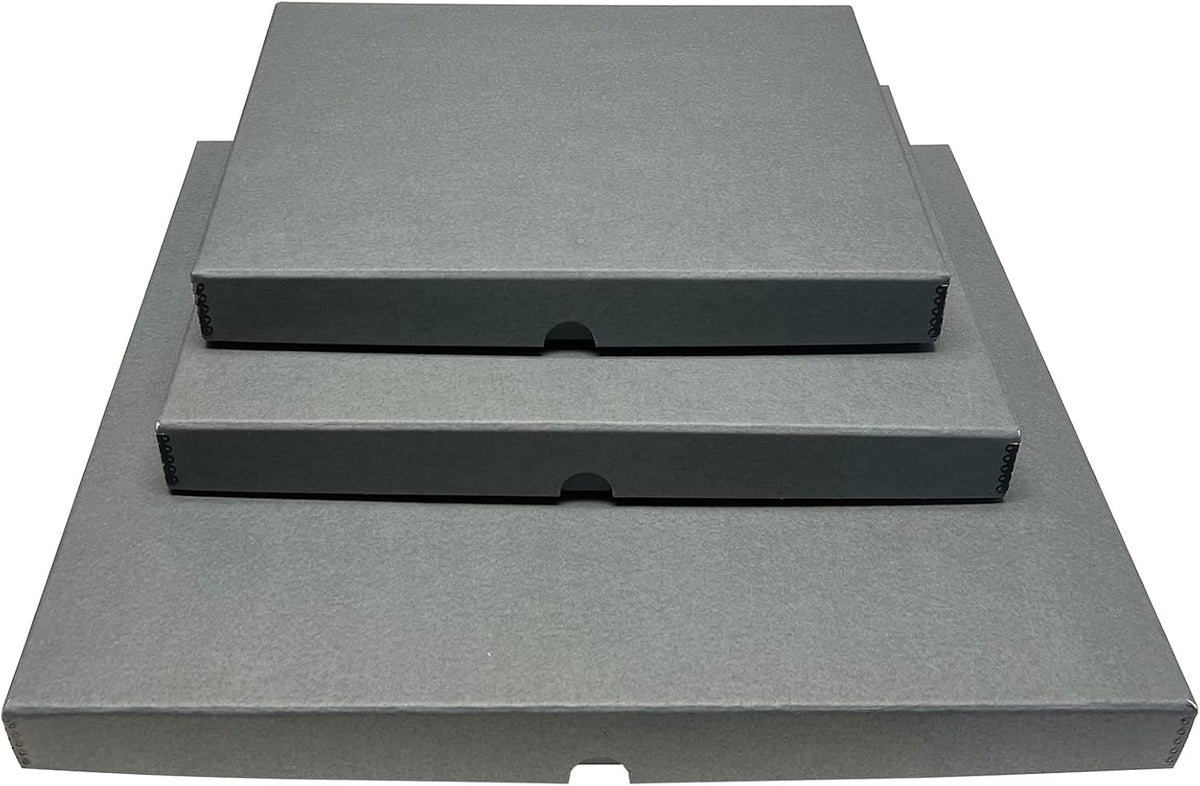 Clamshell Archival Storage Box, 18.5x24.5x1.75 Inch, Gray
