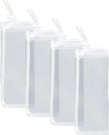4 Pack Aquarium Filter Media Bags with Drawstring 150 Micron Aquarium Mesh Bag for Fine Resins, Activated Carbon, Bio