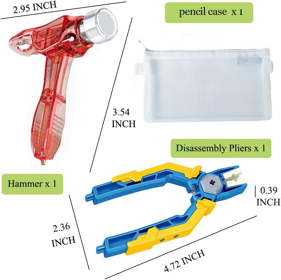 Building Blocks Tool Kit, Including Brick Separator, Block Picker, Multi-Purpose Hammer 3 in 1 Sets Color Random