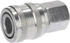 Air Coupler and Plug Kit, 1-pc 1/4'' FNPT ARO Style Coupler&1-pc 1/4'' MNPT ARO Style Air Plug with Sealant, Air Compressor Accessories Kit