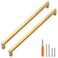 5 Pack 15 Inch Gold Cabinet Pulls, Square Drawer Handles