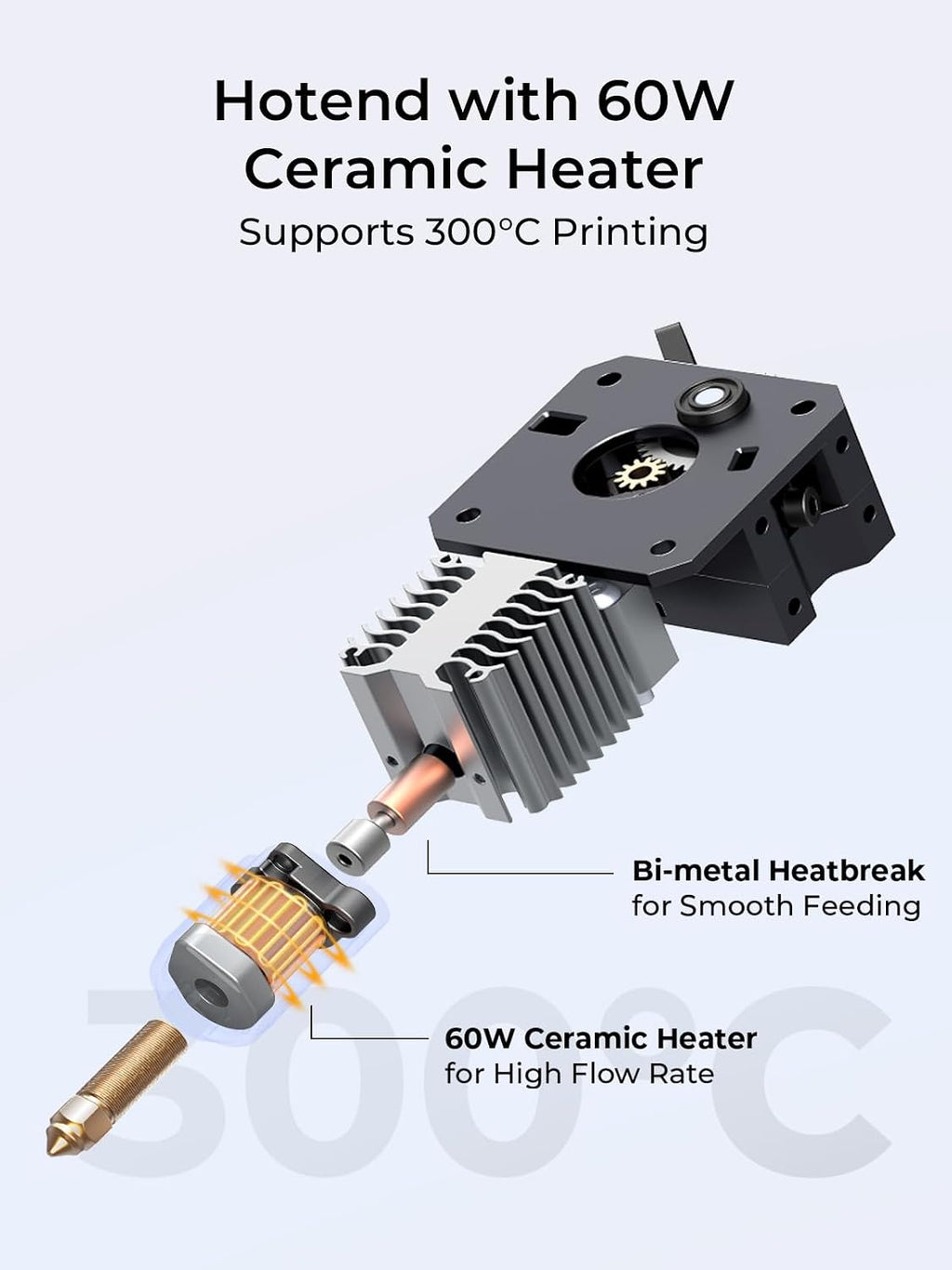 Ender-3 V3 KE 3D Printer, 500 mm/s High-Speed Printing with Auto-Leveling, Sprite Direct Extruder Supports 300℃