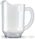 Carlisle Versapour Pitcher with Window, 60 oz Clear SAN Plastic