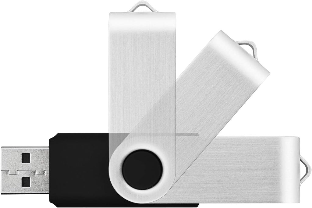 10 Pack 4GB Flash Drive 4gb USB 2.0 Flash Drives USB Drive Jump Drive Bulk Thumb Drive Swivel Memory Stick Black
