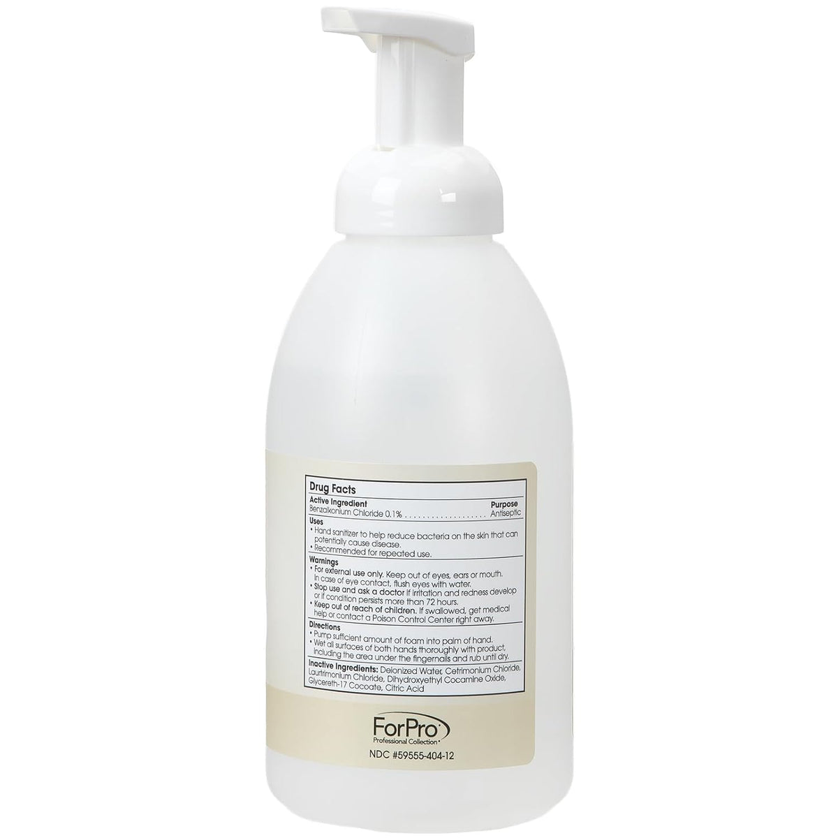 ForPro Foaming Instant Hand Sanitizer, 20oz, Fragrance Free