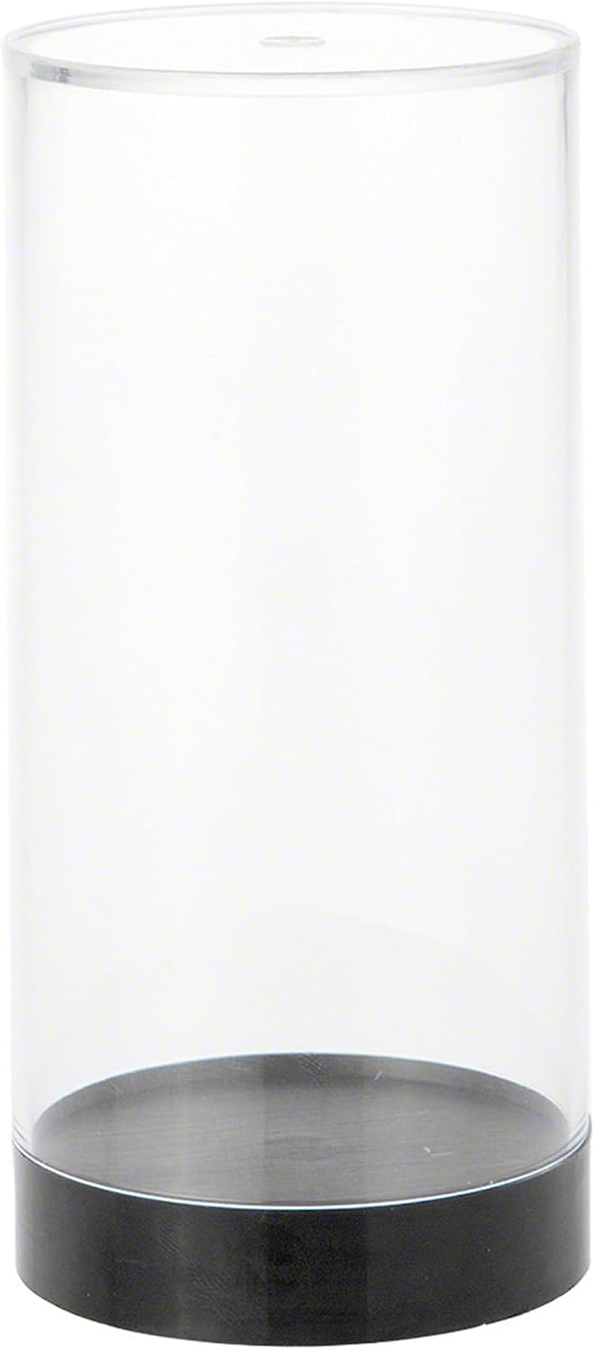 CC-5 Round Storage / Display Acrylic Action Figure Display Case with Black Base, 2.25" W x 4.75" H x 2.25" D, 2-Pack