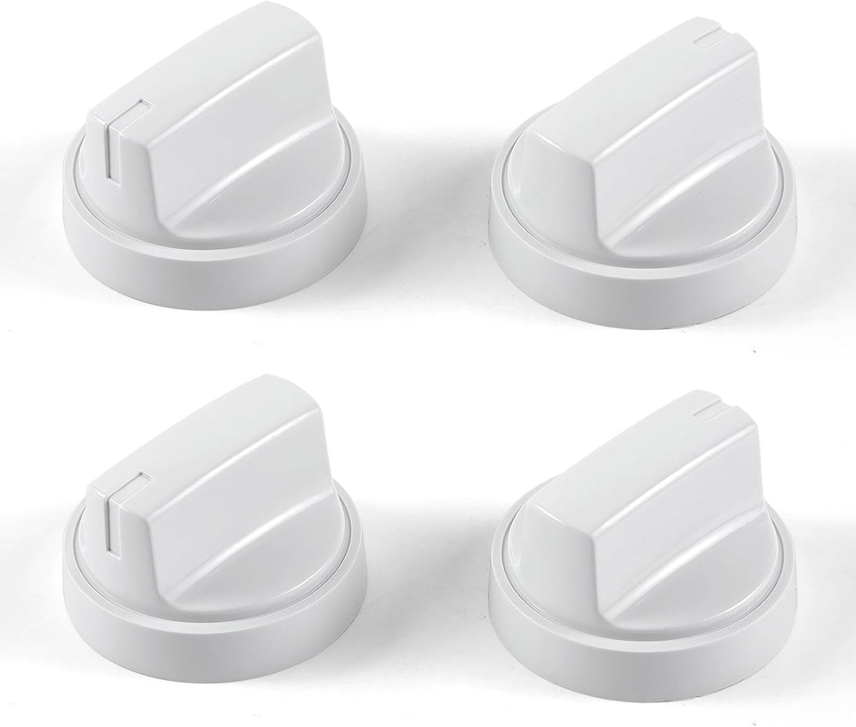 Update WB03X24952 191D8446 Stove Knobs Replacement for GE Stove Parts GE Range Parts JB625DK2WW JB645DK2WW White Plastic Burner Control Knobs Range Oven Cooktop Knobs White
