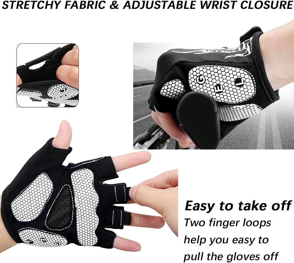 Cycling Gloves Bike Gloves for Men/Women-[5MM Gel Pad] Half Finger Bicycle Biking Gloves for Cycling/Weight