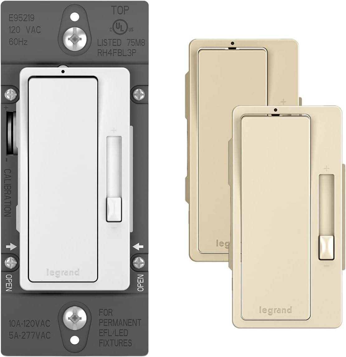 Legrand Radiant 0-10V LED Dimmer Light Switch, Tri-Color, 1-Pack