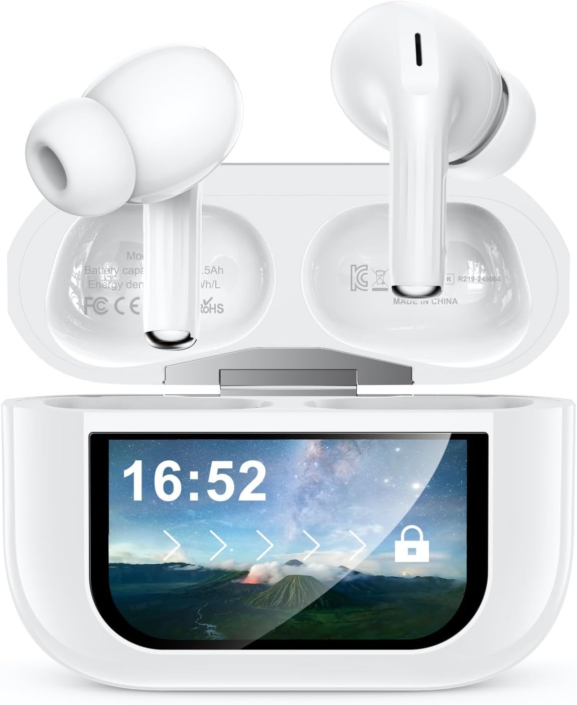 Wireless Earbuds with ENC Noise Cancelling, Bluetooth 5.4 Ear Buds, 48H Playtime & Bass Stereo Sound for
