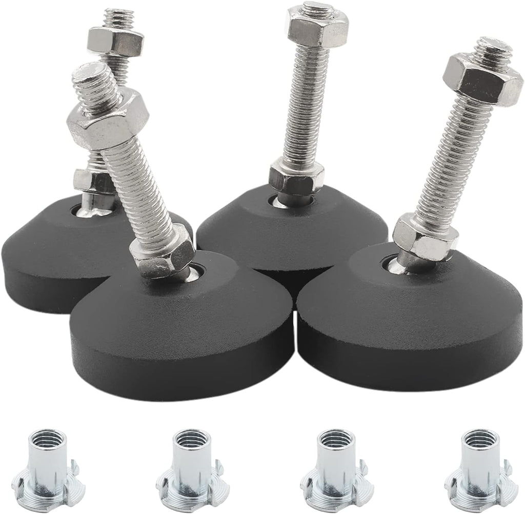 Luomorgo M12 Leveling Feet with T-Nut, D50 x M12 x H50, 4 Pcs