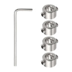 HARFINGTON 4pcs 7mm Drill Stop Collar Set Depth Stop Drilling Limit Ring