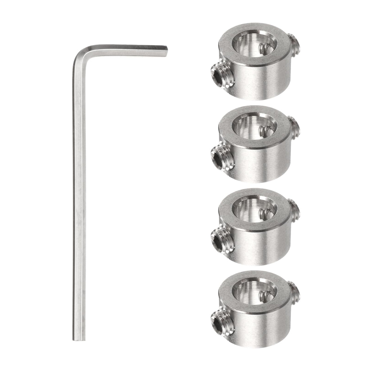 HARFINGTON 4pcs 7mm Drill Stop Collar Set Depth Stop Drilling Limit Ring