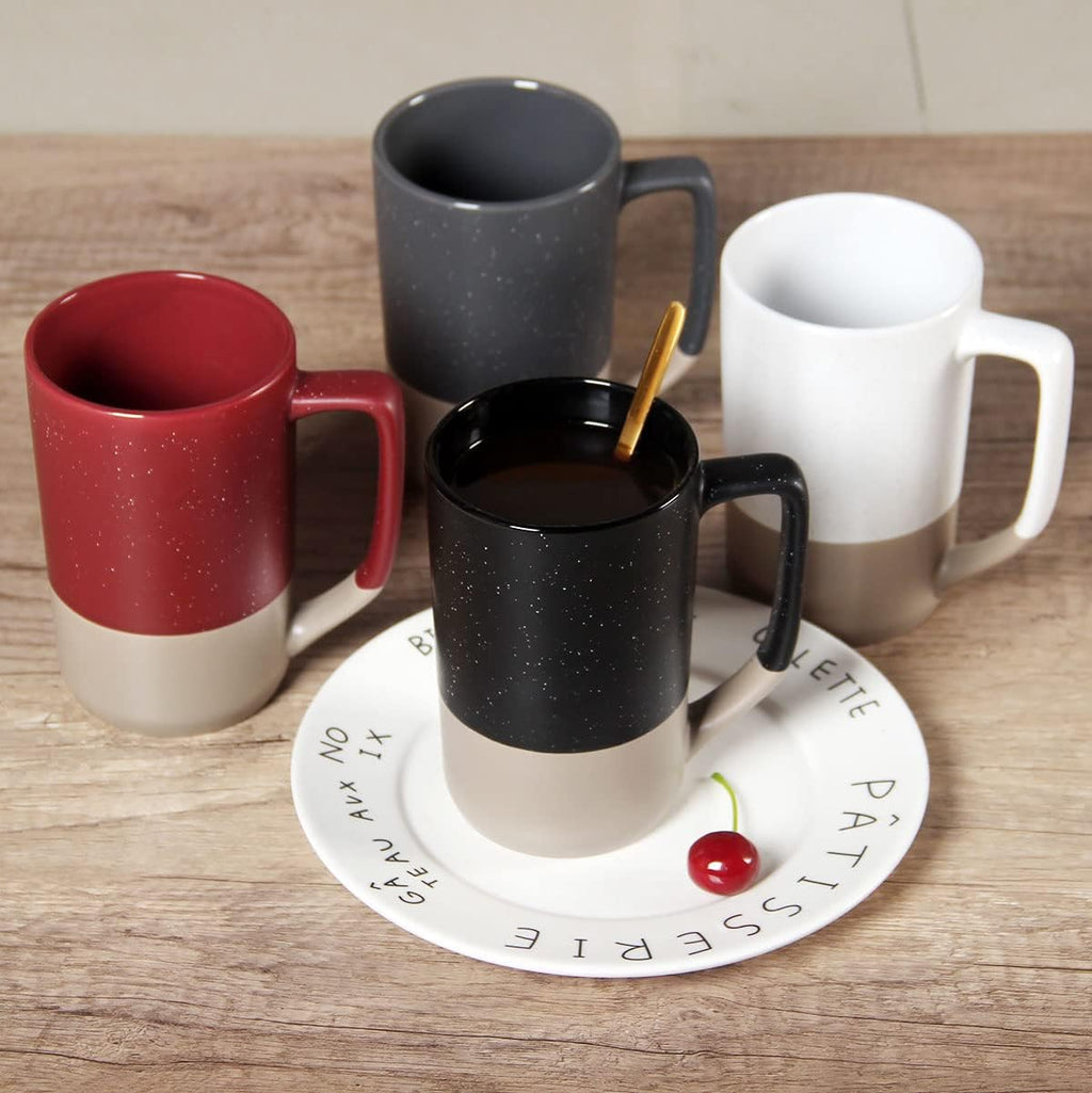 16 OZ Large Coffee Mug, Ceramic Coffee Mugs, Big Tea Cup, Grey