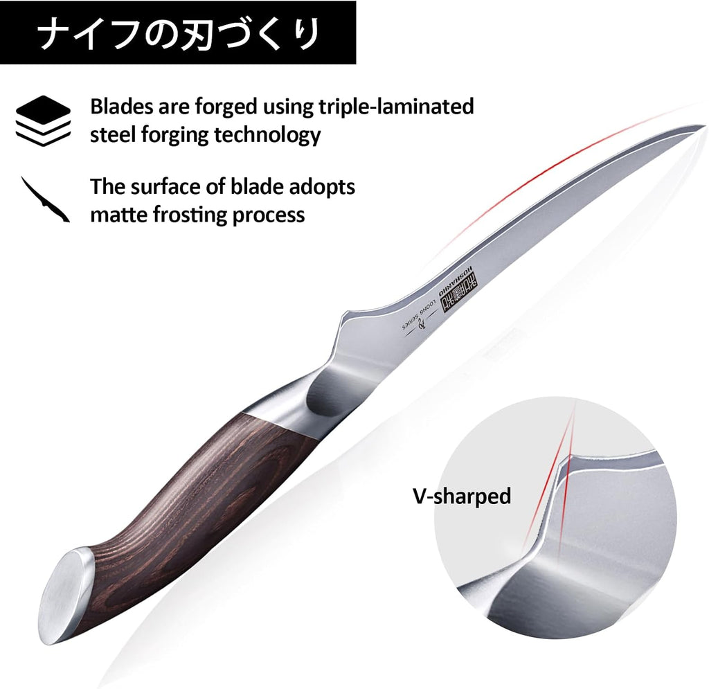 Fillet Knife 7 Inch, Super Sharp Japanese Fish Boning Knife