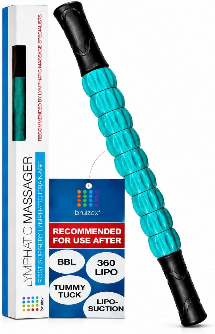Muscle Roller Lymphatic Drainage Massage Roller Stick - for Myofascial Pain Relief | Post Liposuction & Fibrosis