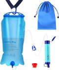 Portable Gravity-Fed Water Filter with 3L Bag | Gravity Water Purifier with Tree Strap, BPA Free Survival Gear and