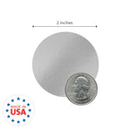 Matte Silver Foil 2" Embossing Seal Stickers / 500 Round Blank Silver Color Coding Labels / 2" Circle Envelope Seals