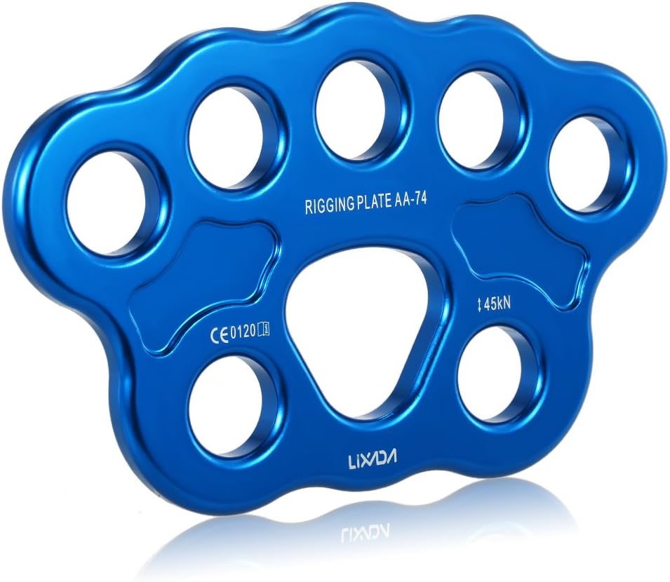 Paw Rigging Plate 45KN 8/15 Holes Large Anchor Multipliers Connector Gear for Aerial Dance & Rock Climbing
