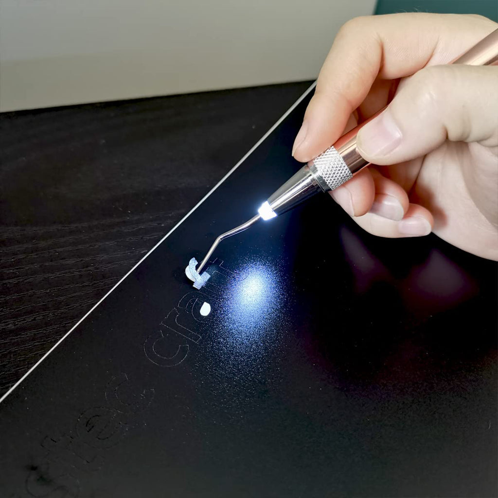 LED Weeding Tools for Vinyl with Light with Pin and Hook for Removing Tiny Vinyl Paper & Iron-on Projects Cuts