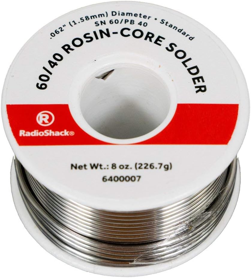 RadioShack SnPb 60/40 Rosin-Core Solder, 0.062" Diameter - 8.0 oz. Spool
