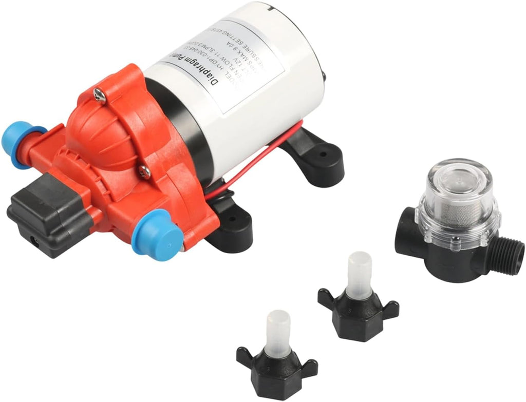 12V 3.0 GPM Diaphragm Water Pump, 45 Self-Priming Auto for Boat Marine