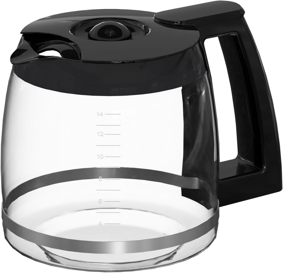 14-Cup Glass Carafe Replacement for Cuisinart Coffee Maker Models DCC-2200RC, DCC-2200, DCC-2600, DCC-2800, DCC-3200