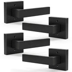 Dummy Matte Black Door Lever Knobs for Closet French 4 Pack