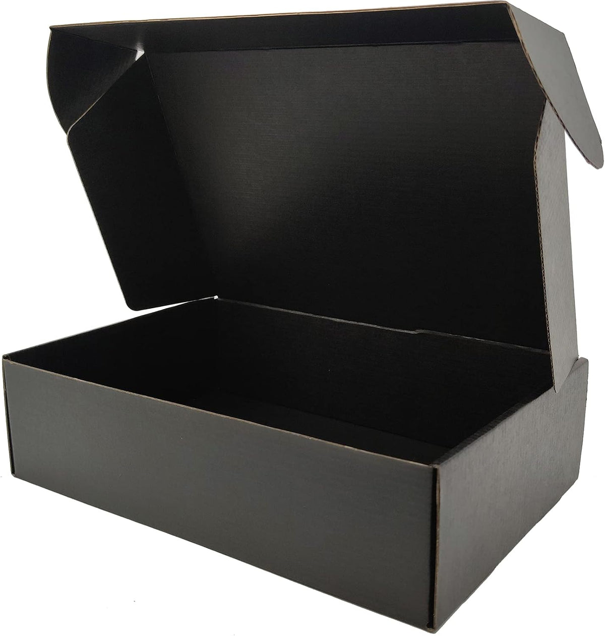 12x8x3 Shipping Boxes Black Mailer Corrugated Cardboard Box Set of 20