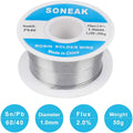 60/40 Tin Lead Solder With Rosin Core For Electrical Soldering 1.0mm 50g