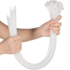 Shappy 36 Inch 50 Pack Large Zip Ties Heavy Duty Wire Ties, White