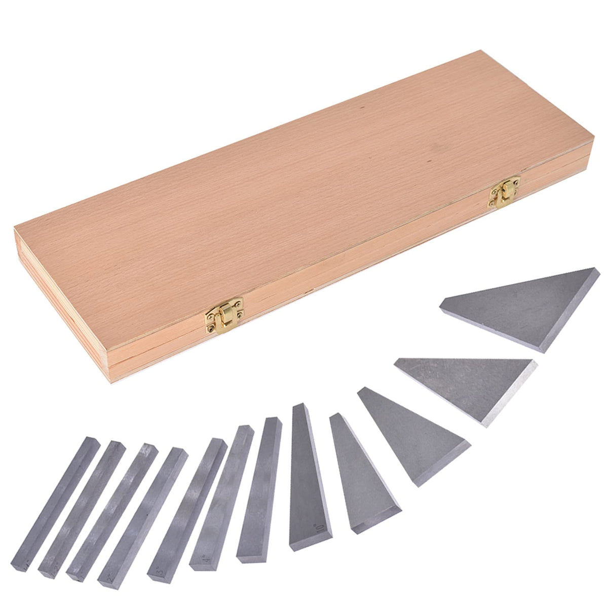ALL-CARB 12Pcs Angle Block Set Machinist Tool, Angle Gauge Block 1/4°- 30°