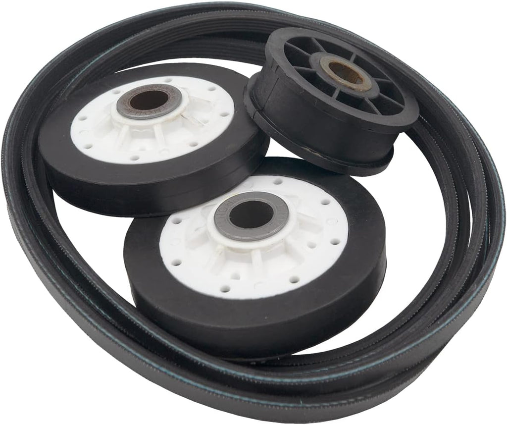 40111201 Y54414 37001042 Clothes Dryer Belt Pulley and Drum Support Rollers Repair Kit