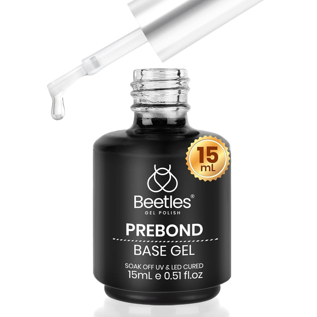 Beetles Gel Base Coat 15ml Prebond Base Gel Polish Soak Off UV LED Nail | Prebond base gel creates a smooth