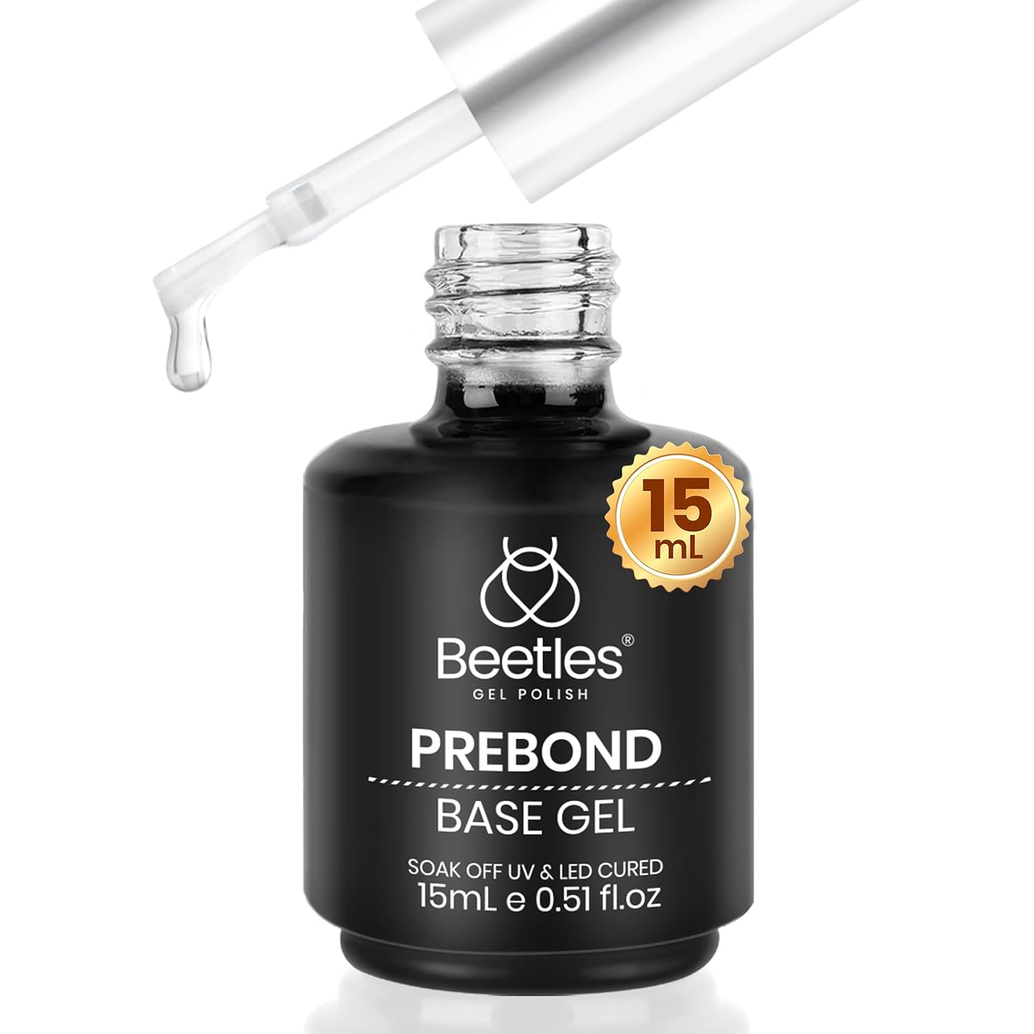 Beetles Gel Base Coat 15ml Prebond Base Gel Polish Soak Off UV LED Nail | Prebond base gel creates a smooth