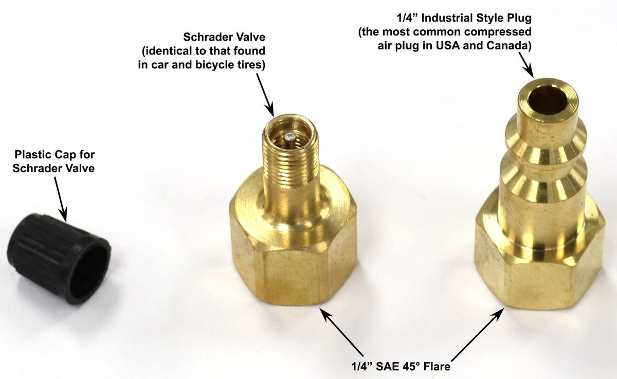 Vibrant Yard Co. LLC Winterize Backflow Preventer Adapter, 1/4 in SAE Flare
