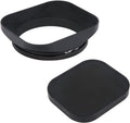 LH-B58T 58mm Square Metal Screw-in Lens Hood with Cap for 58mm Canon Nikon Sony Leica Carl Zeiss Voigtlander Nikkor