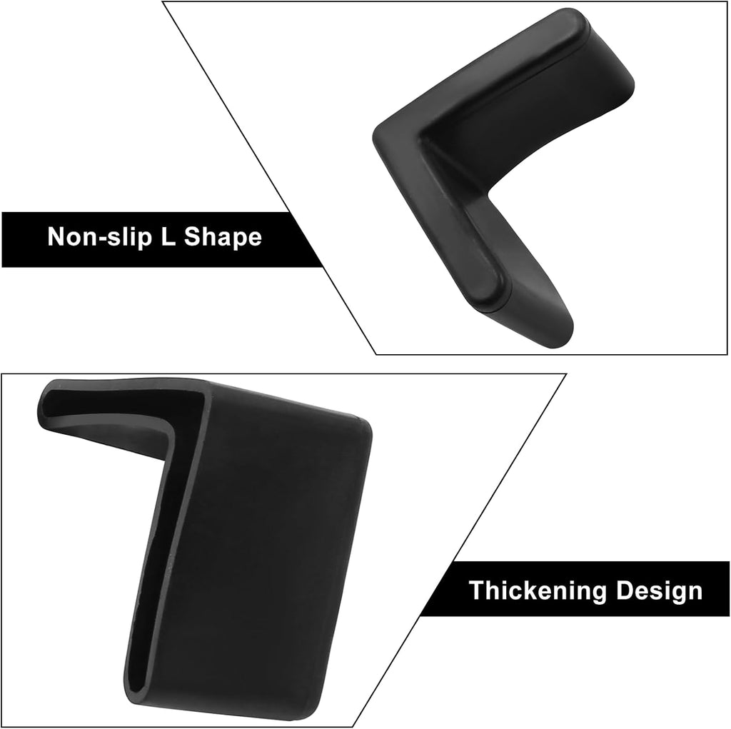 Rubber Angle Iron Caps, 1-1/2inch/40mm, 16 PCS, L Shaped