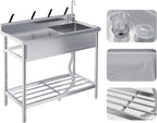 Utility Sink Stainless Steel Freestanding Commercial